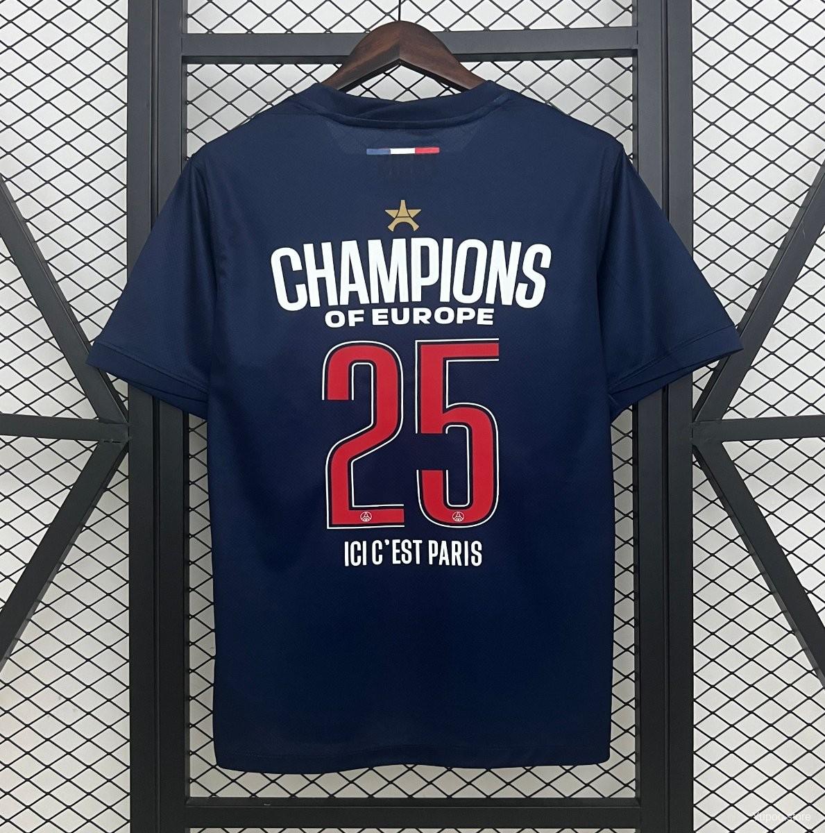 Paris SG (PSG) Maillot Domicile 24/25 – Version Player Spécial LDC CHAMPIONS (⭐)