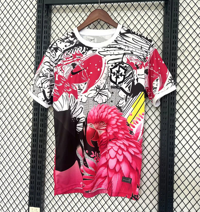 Maillot Brésil Édition Spécial Perroquet Rose 24/25