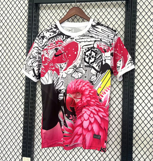 Maillot Brésil Édition Spécial Perroquet Rose 24/25